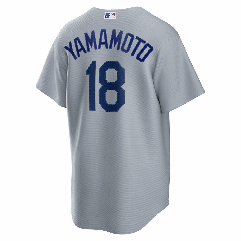 Yoshinobu Yamamoto Los Angeles Dodgers Road Replica Jersey Gray | Nike