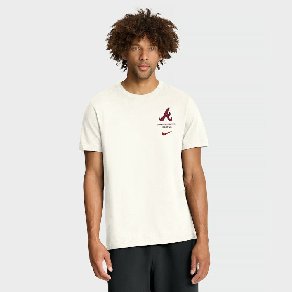 Atlanta Braves Primetime 2-Hit T-Shirt Cream | Nike