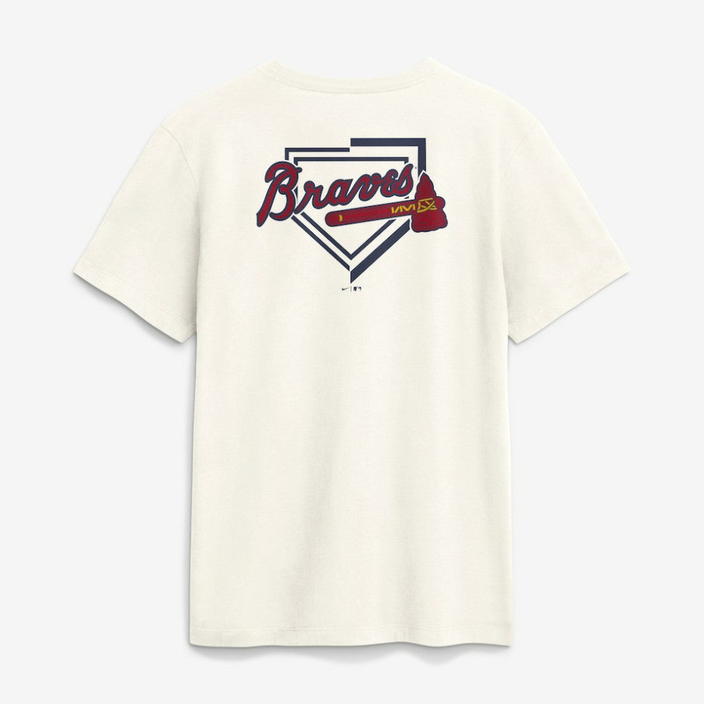 Atlanta Braves Primetime 2-Hit T-Shirt Cream | Nike