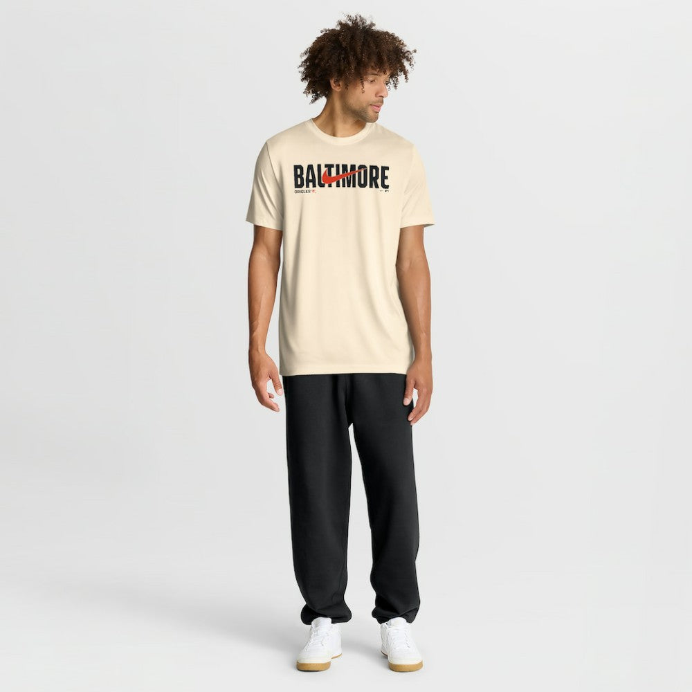 Baltimore Orioles Swoosh Legend Dri-FIT T-Shirt Cream | Nike