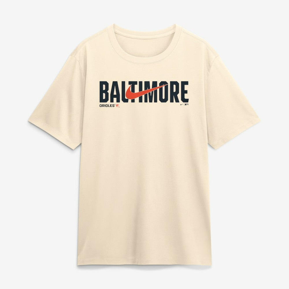 Baltimore Orioles Swoosh Legend Dri-FIT T-Shirt Cream | Nike