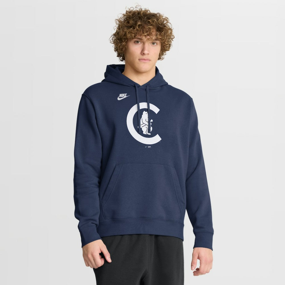 Chicago Cubs Cooperstown Collection Logo Club Hoodie Navy | Nike