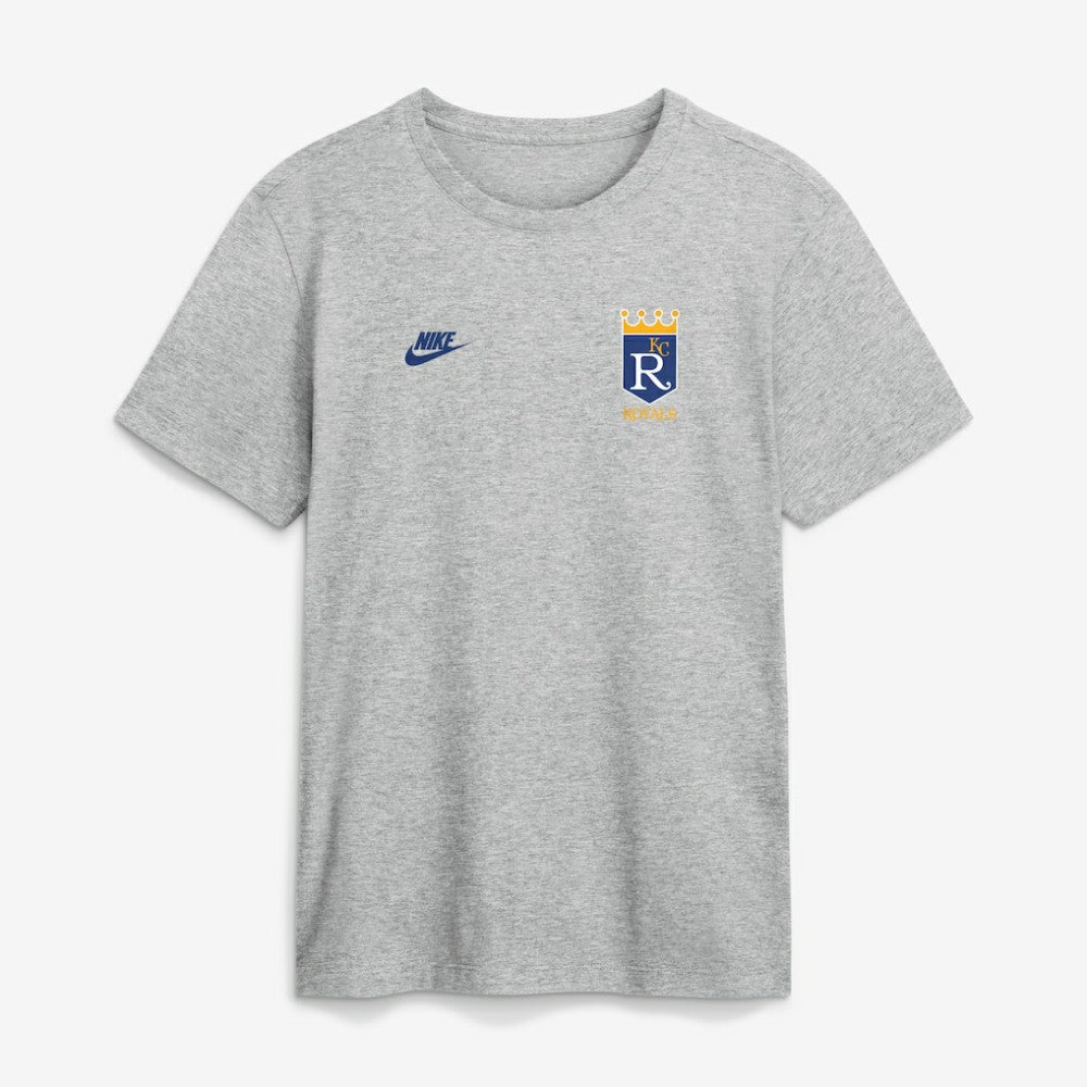 Kansas City Royals Cooperstown 2-Hit T-Shirt Heather Gray | Nike