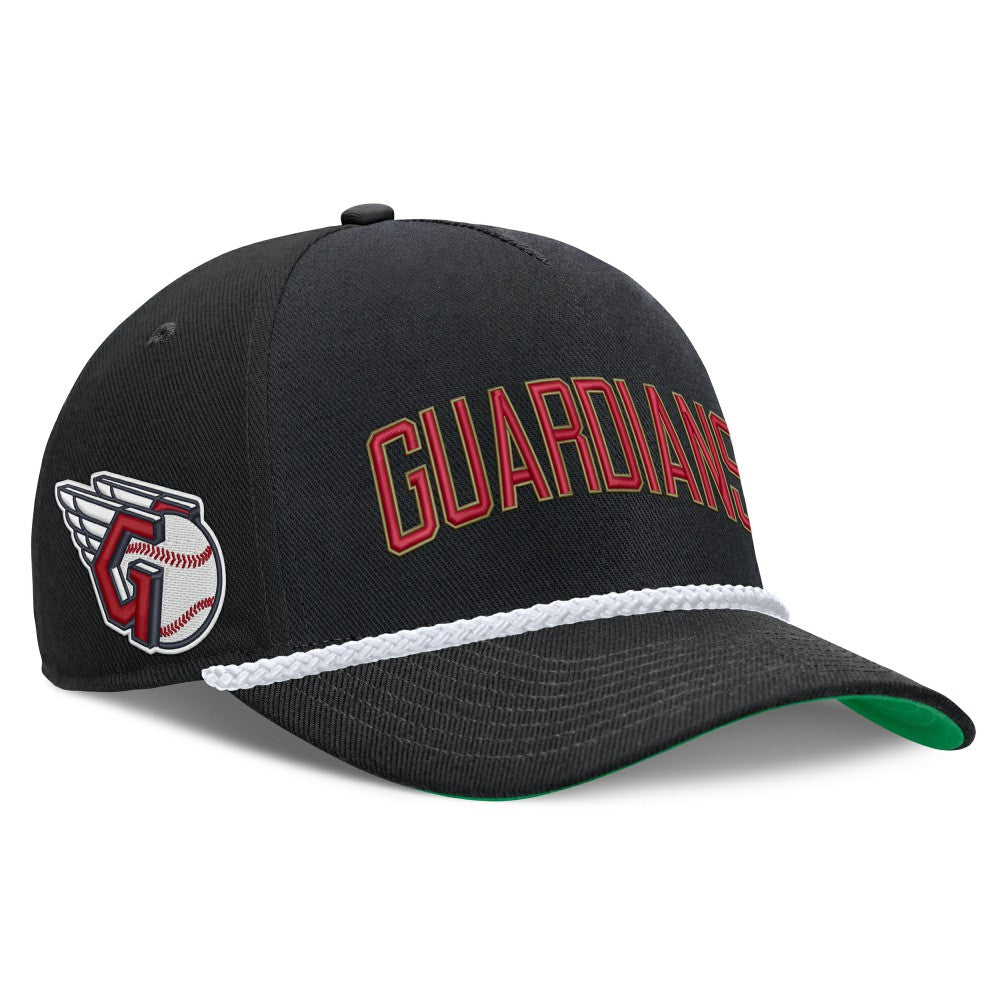 Cleveland Guardians Cooperstown Collection Rise Adjustable Hat Black | Nike