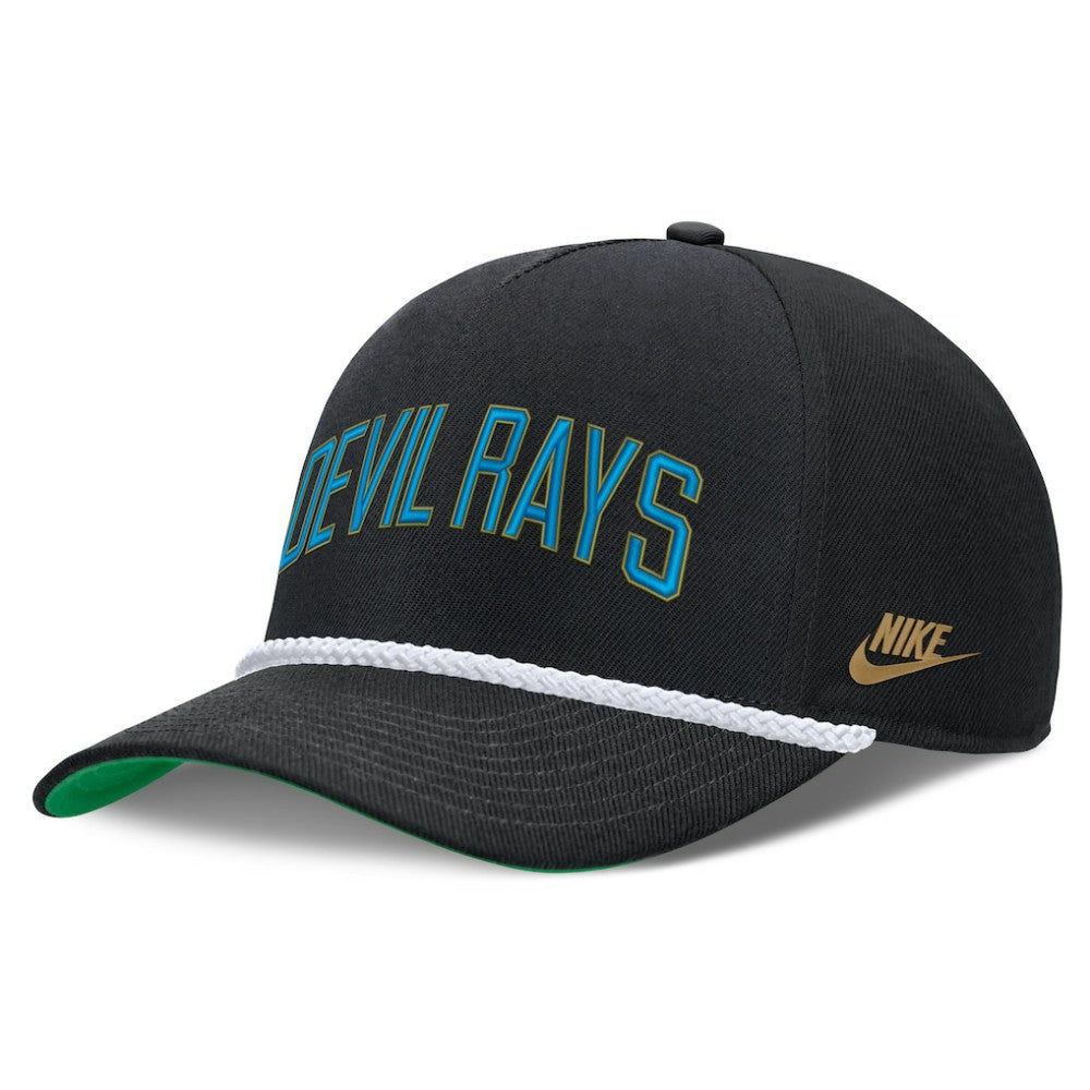 Tampa Bay Rays Cooperstown Collection Rise Adjustable Hat Black | Nike