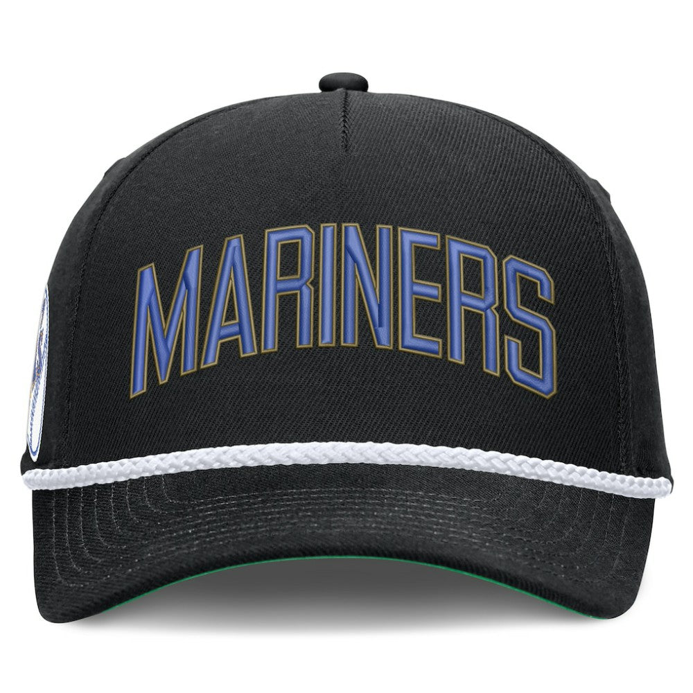 Seattle Mariners Cooperstown Collection Rise Adjustable Hat Black | Nike