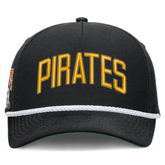 Pittsburgh Pirates Cooperstown Collection Rise Adjustable Hat Black | Nike