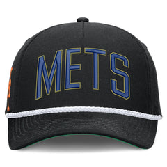 New York Mets Cooperstown Collection Rise Adjustable Hat Black | Nike