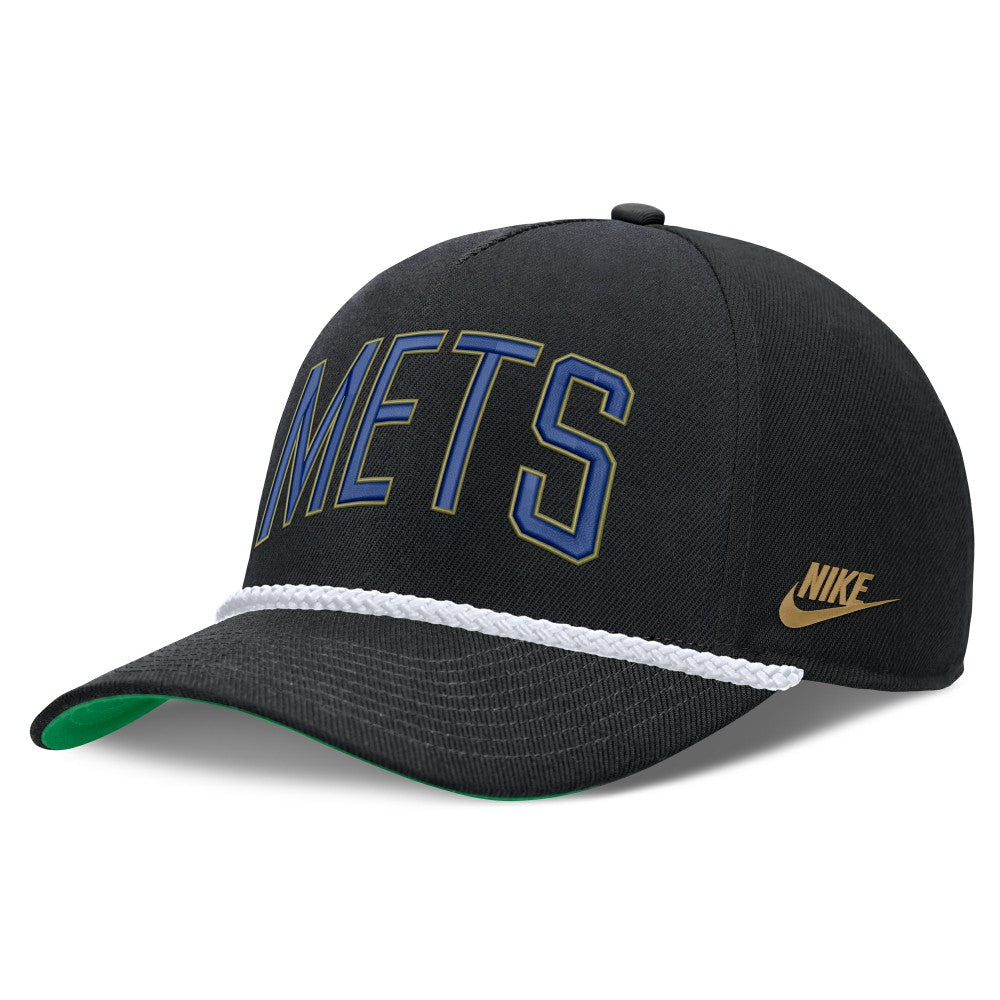 New York Mets Cooperstown Collection Rise Adjustable Hat Black | Nike