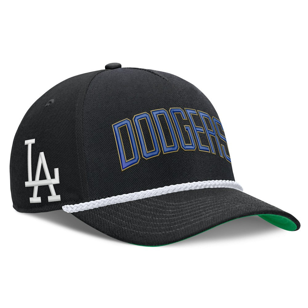 Los Angeles Dodgers Cooperstown Collection Rise Adjustable Hat Black | Nike