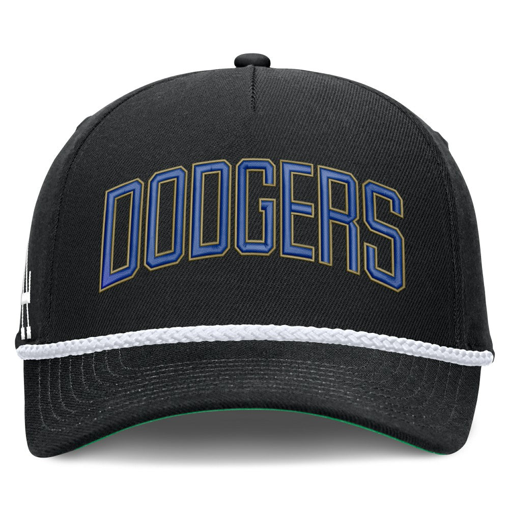 Los Angeles Dodgers Cooperstown Collection Rise Adjustable Hat Black | Nike