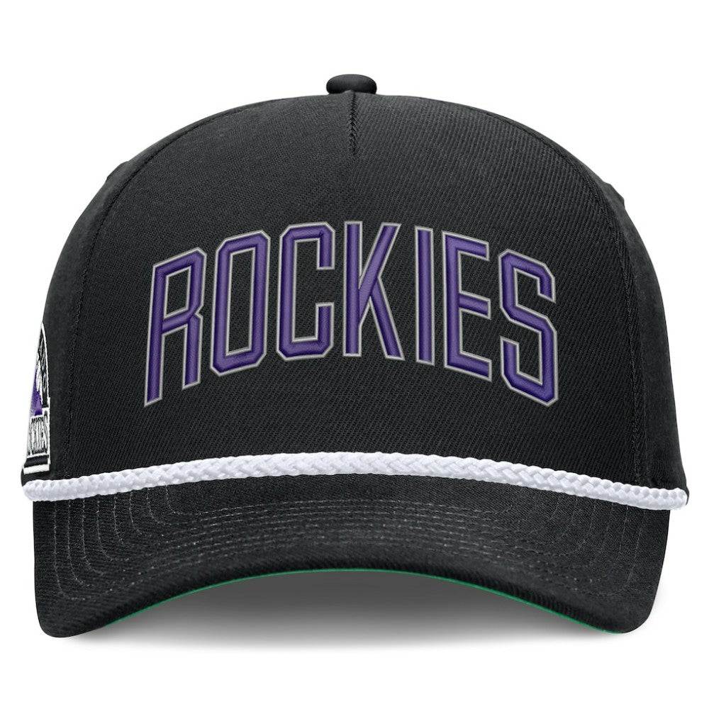 Colorado Rockies Cooperstown Collection Rise Adjustable Hat Black | Nike