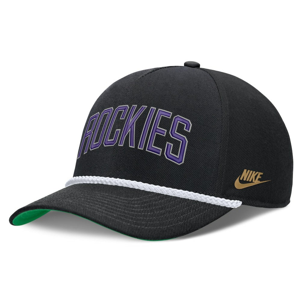 Colorado Rockies Cooperstown Collection Rise Adjustable Hat Black | Nike