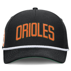 Baltimore Orioles Cooperstown Collection Rise Adjustable Hat Black | Nike