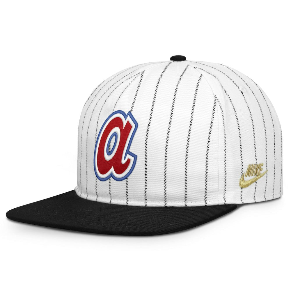Atlanta Braves Cooperstown Collection Pro Adjustable Hat White/Black | Nike