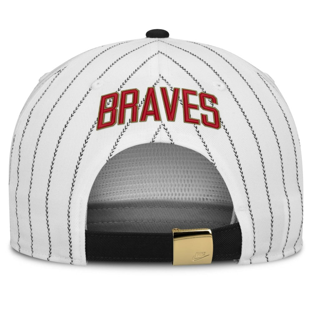 Atlanta Braves Cooperstown Collection Pro Adjustable Hat White/Black | Nike