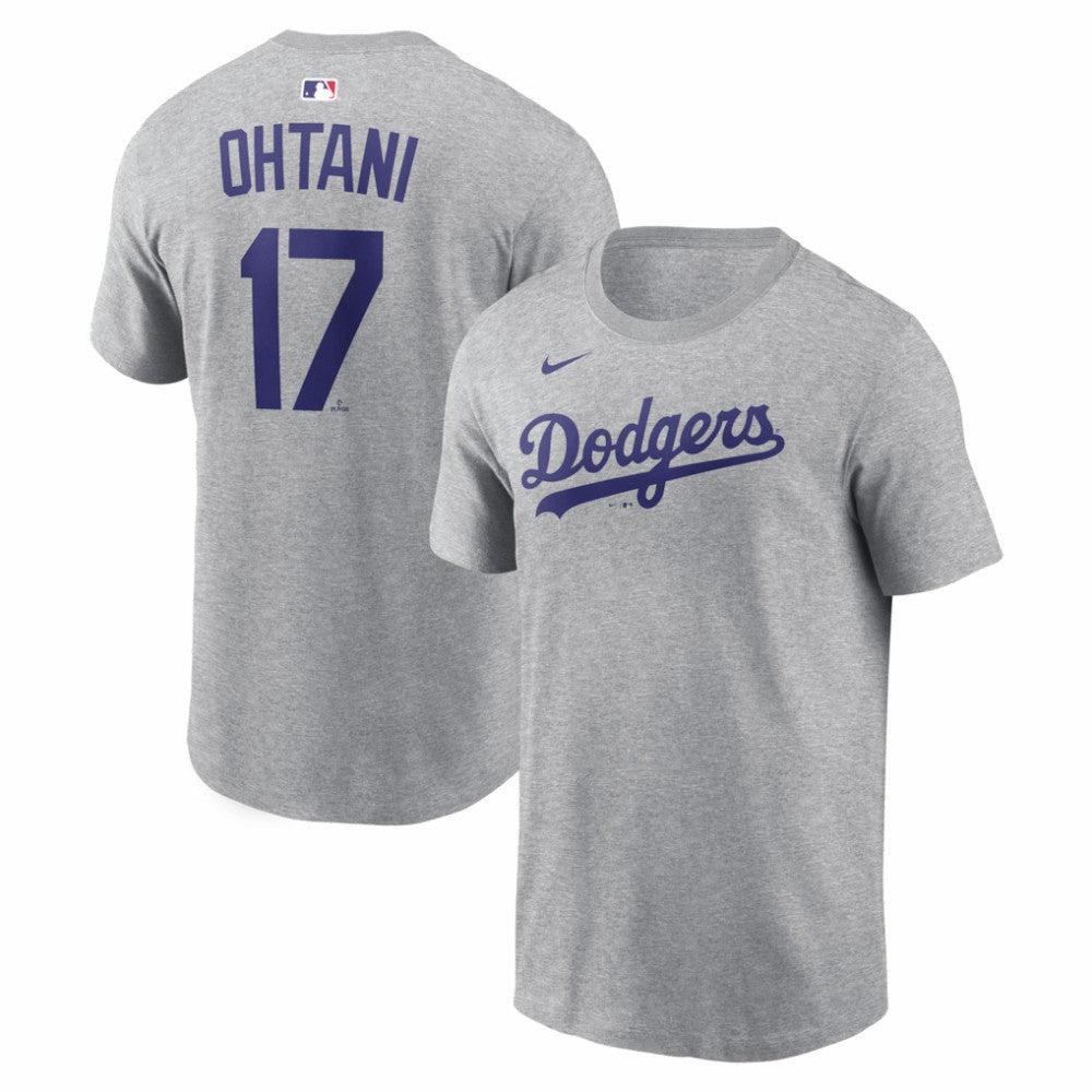 Shohei Ohtani Los Angeles Dodgers Name & Number T-Shirt Heather Gray | Nike