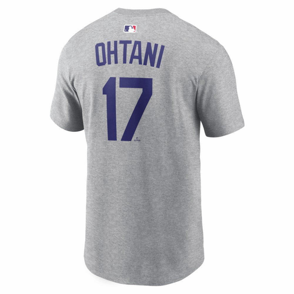 Shohei Ohtani Los Angeles Dodgers Name & Number T-Shirt Heather Gray | Nike