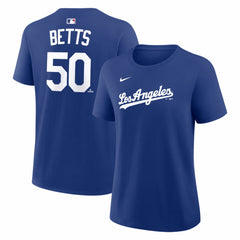 Mookie Betts Los Angeles Dodgers Women's Alternate Name & Number T-Shirt Royal | Nike