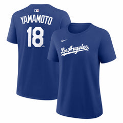 Yoshinobu Yamamoto Los Angeles Dodgers Women's Alternate Name & Number T-Shirt Royal | Nike