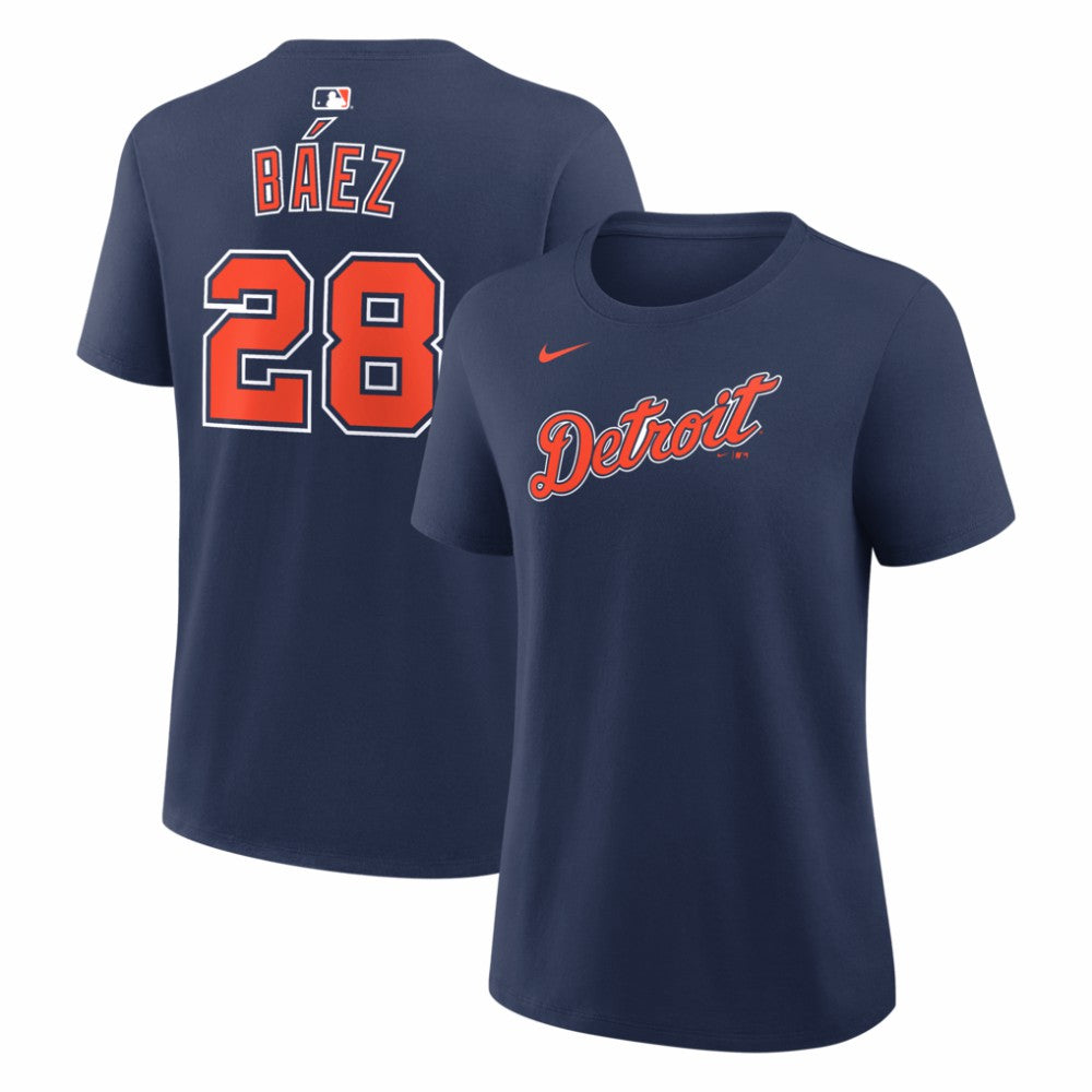 Javier Báez Detroit Tigers Women's Alternate Name & Number T-Shirt Navy | Nike