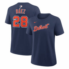 Javier Báez Detroit Tigers Women's Alternate Name & Number T-Shirt Navy | Nike