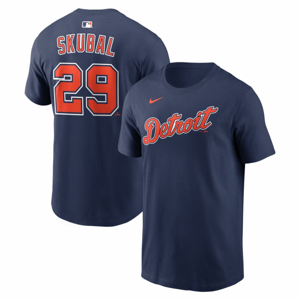 Tarik Skubal Detroit Tigers Name & Number T-Shirt Navy | Nike