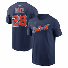 Javier Báez Detroit Tigers Alternate Name & Number T-Shirt Navy | Nike