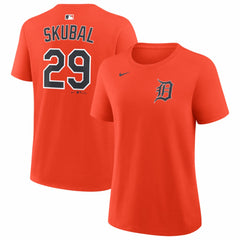 Tarik Skubal Detroit Tigers Women's Name & Number T-Shirt Orange | Nike