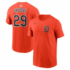 Tarik Skubal Detroit Tigers Name & Number T-Shirt Orange | Nike