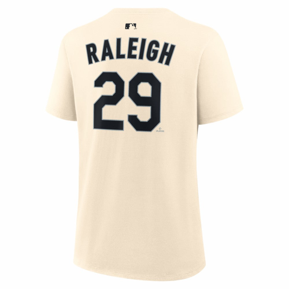 Cal Raleigh Seattle Mariners Women's Name & Number T-Shirt Natural | Nike