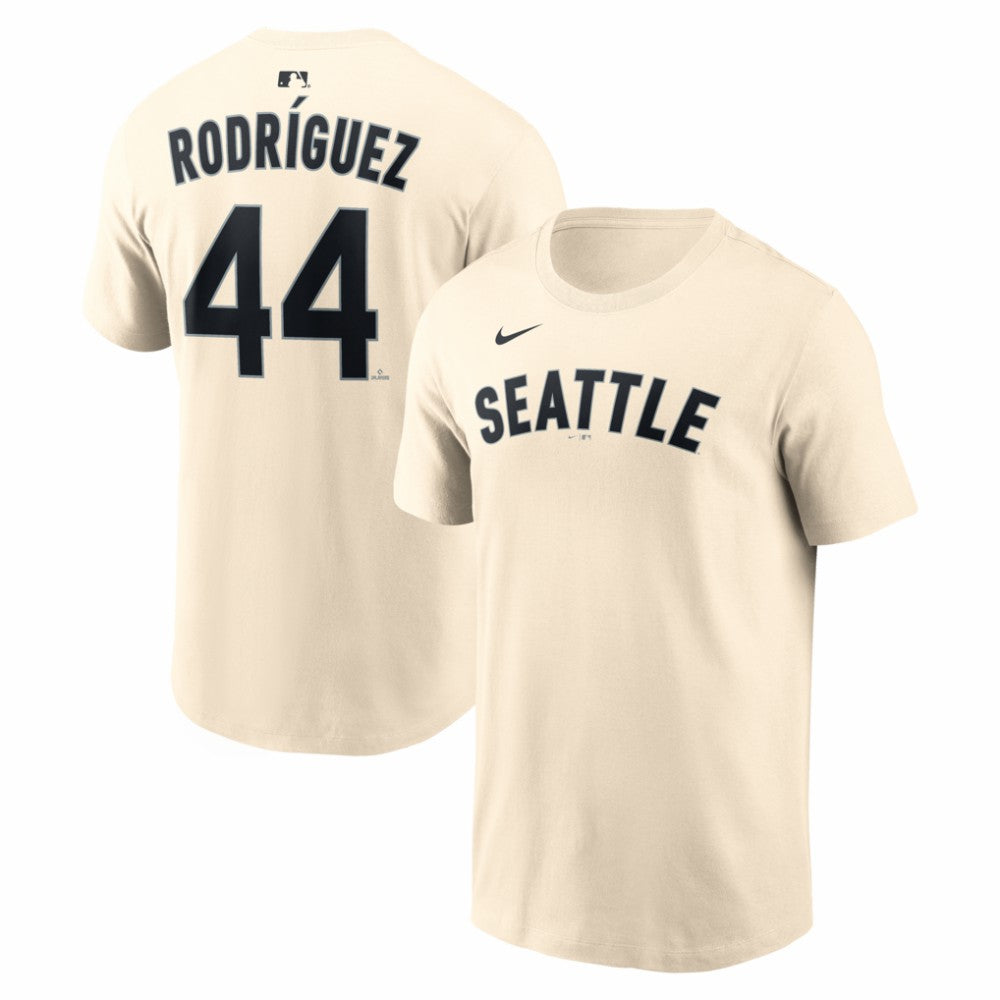 Julio Rodríguez Seattle Mariners Name & Number T-Shirt Natural | Nike