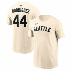 Julio Rodríguez Seattle Mariners Name & Number T-Shirt Natural | Nike