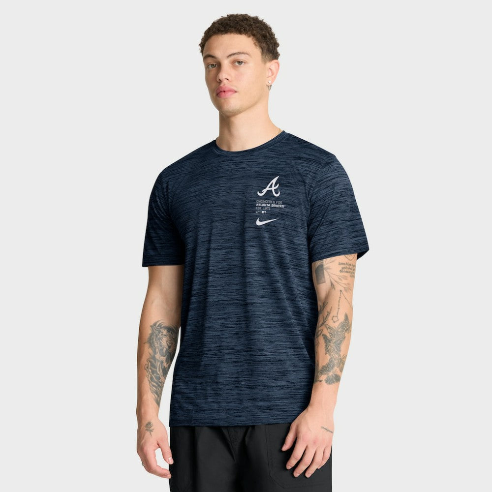 Atlanta Braves Velocity Dri-FIT T-Shirt Navy | Nike