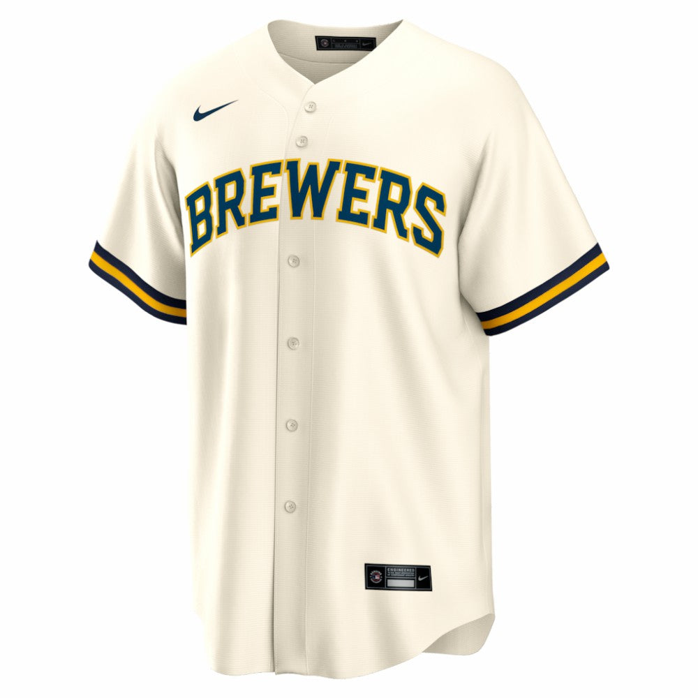 Bob Uecker Milwaukee Brewers Home Retired Player Replica Jersey Cream | Nike