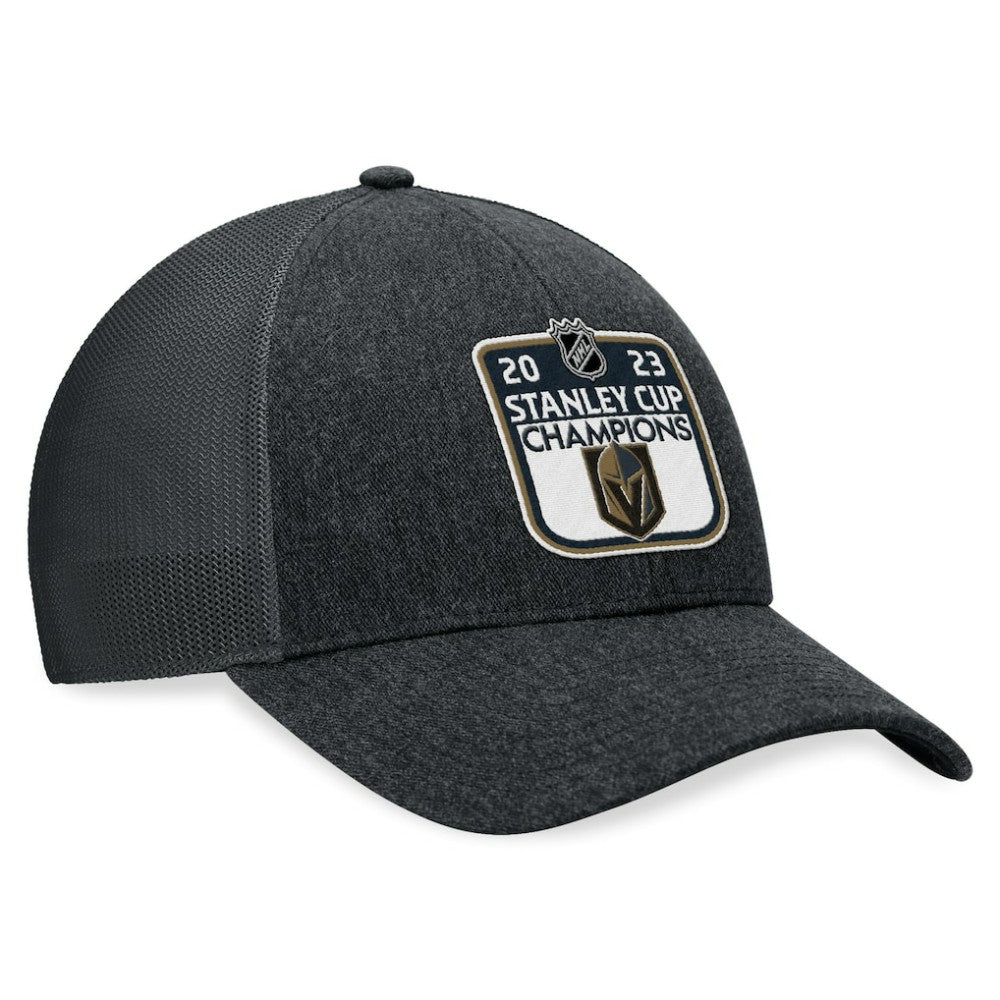 Vegas Golden Knights Fanatics 2023 Stanley Cup Champions Locker Room Adjustable Hat Charcoal