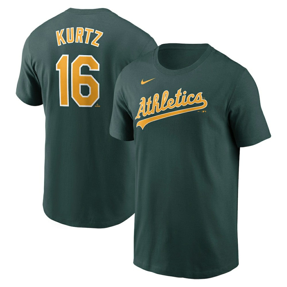 Nick Kurtz Athletics Fuse Name & Number T-Shirt Green | Nike