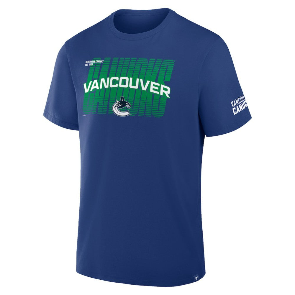 Vancouver Canucks Fanatics Team Vision Legacy T-Shirt Blue