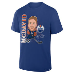 Connor McDavid Edmonton Oilers Fanatics Caricature Player T-Shirt Royal