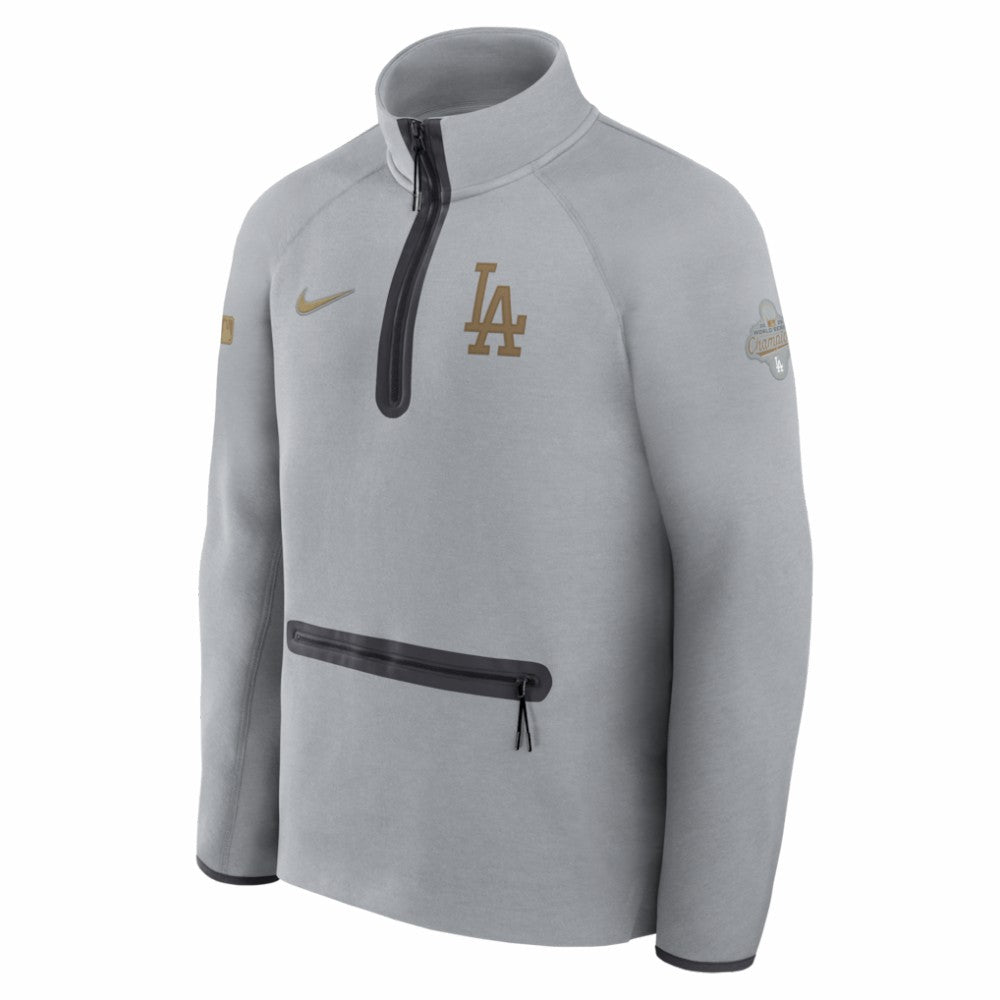 Los Angeles Dodgers 2026 Gold Collection Tech Fleece Half-Zip Pullover Gray | Nike