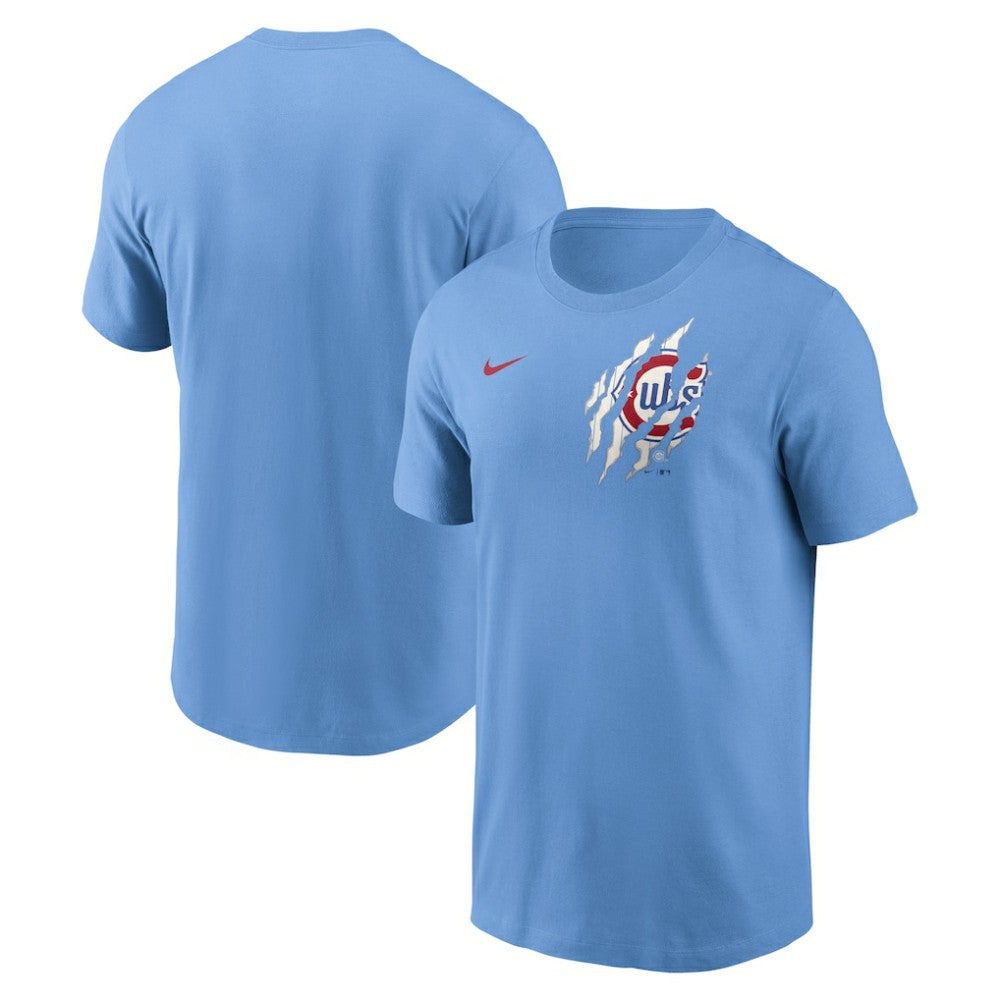 Chicago Cubs Alt Pinstripe T-Shirt Light Blue | Nike