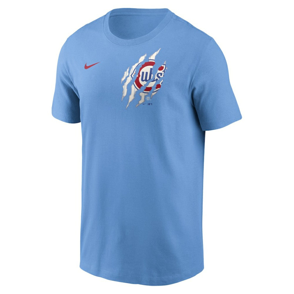 Chicago Cubs Alt Pinstripe T-Shirt Light Blue | Nike