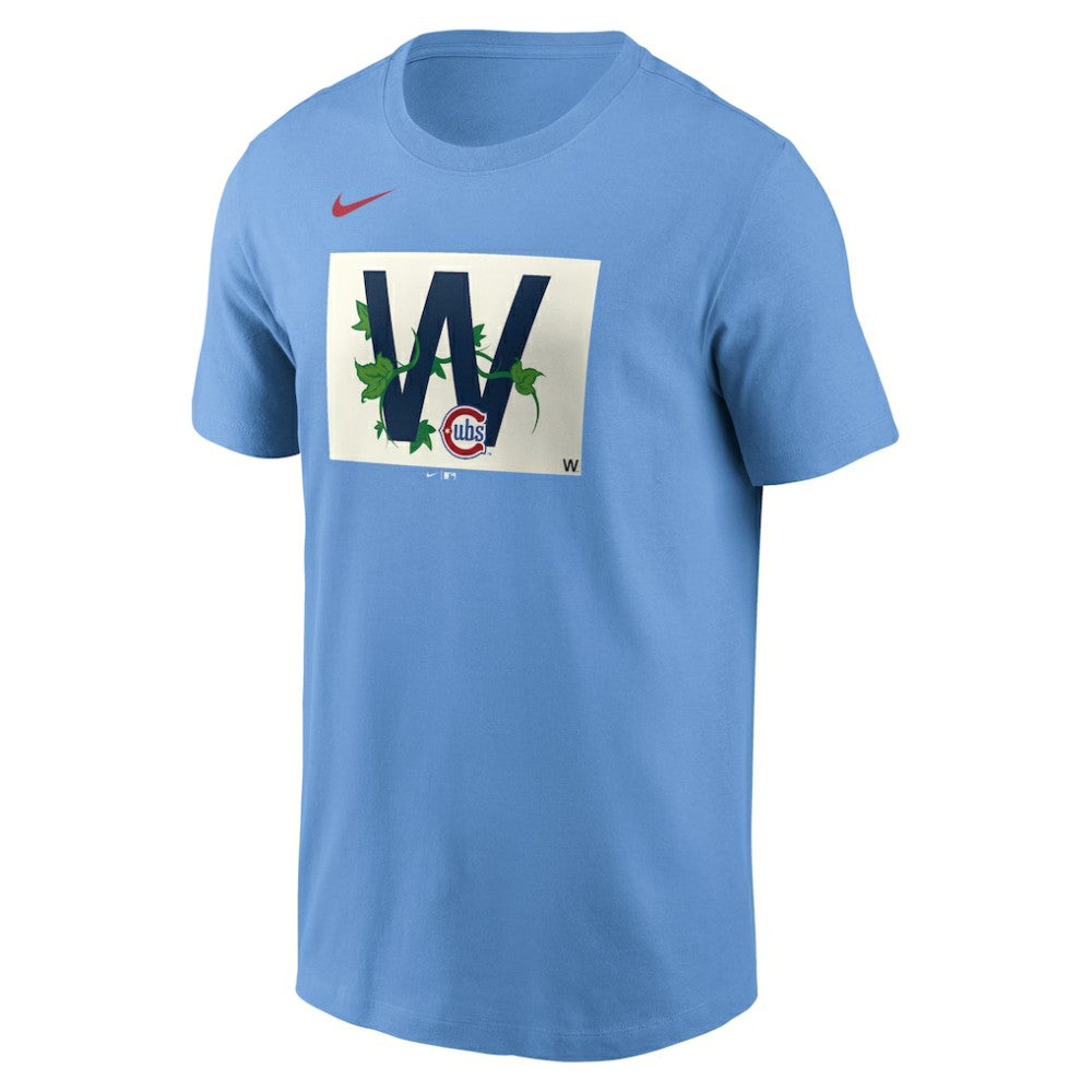 Chicago Cubs Alt Ivy W Flag T-Shirt Light Blue | Nike