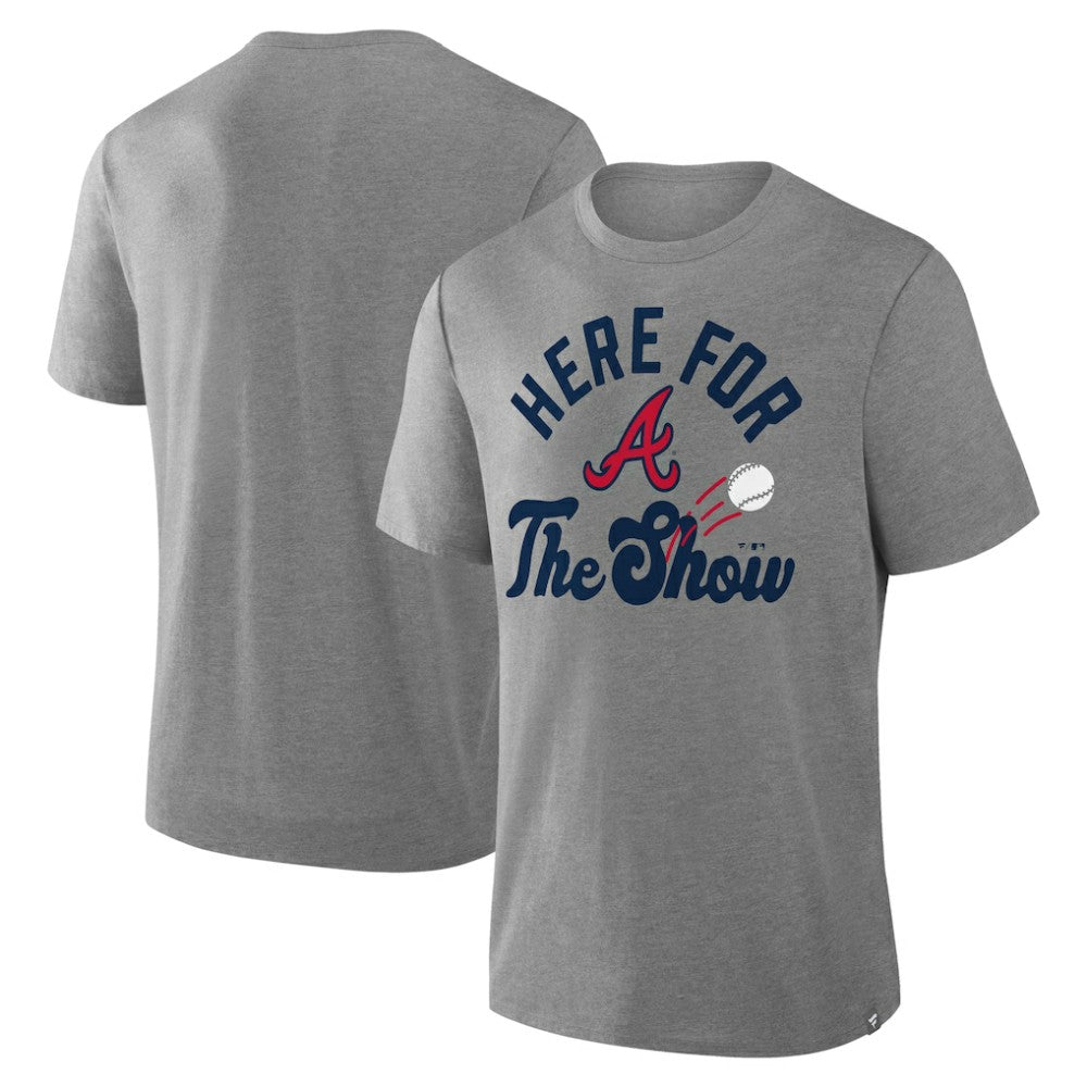 Atlanta Braves Nostalgia Tri-Blend T-Shirt Heather Gray