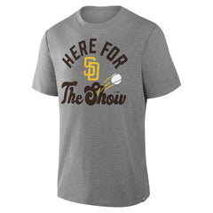 San Diego Padres Nostalgia Tri-Blend T-Shirt Heather Gray