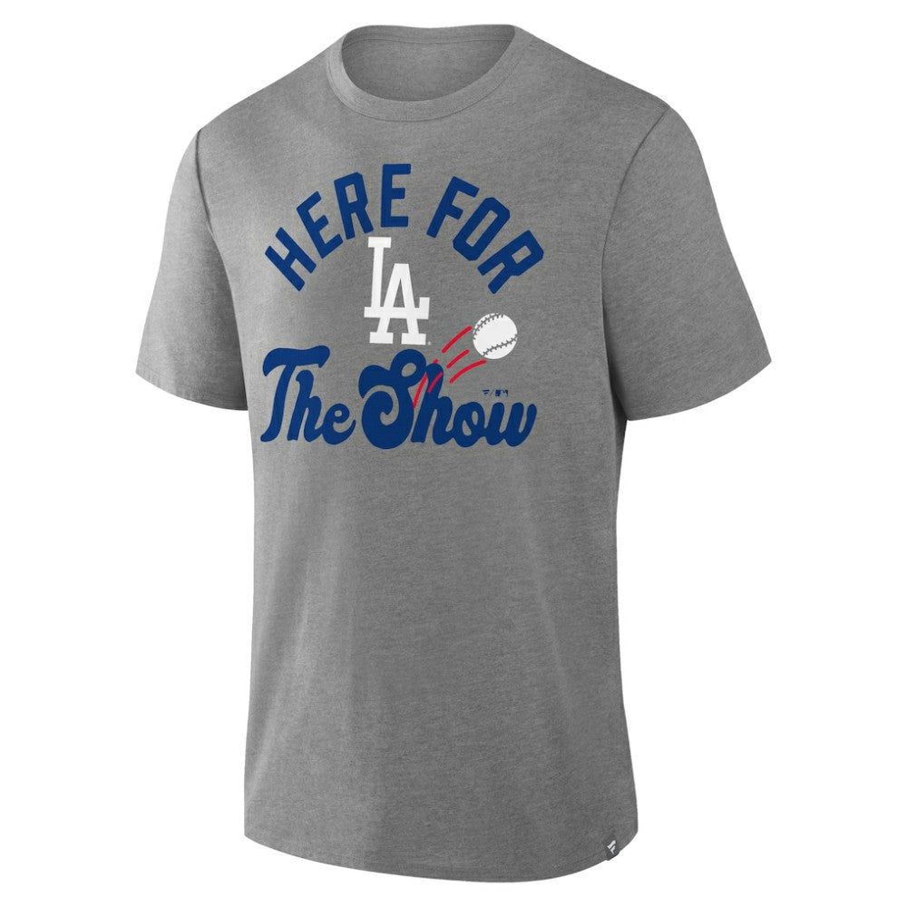 Los Angeles Dodgers Nostalgia Tri-Blend T-Shirt Heather Gray