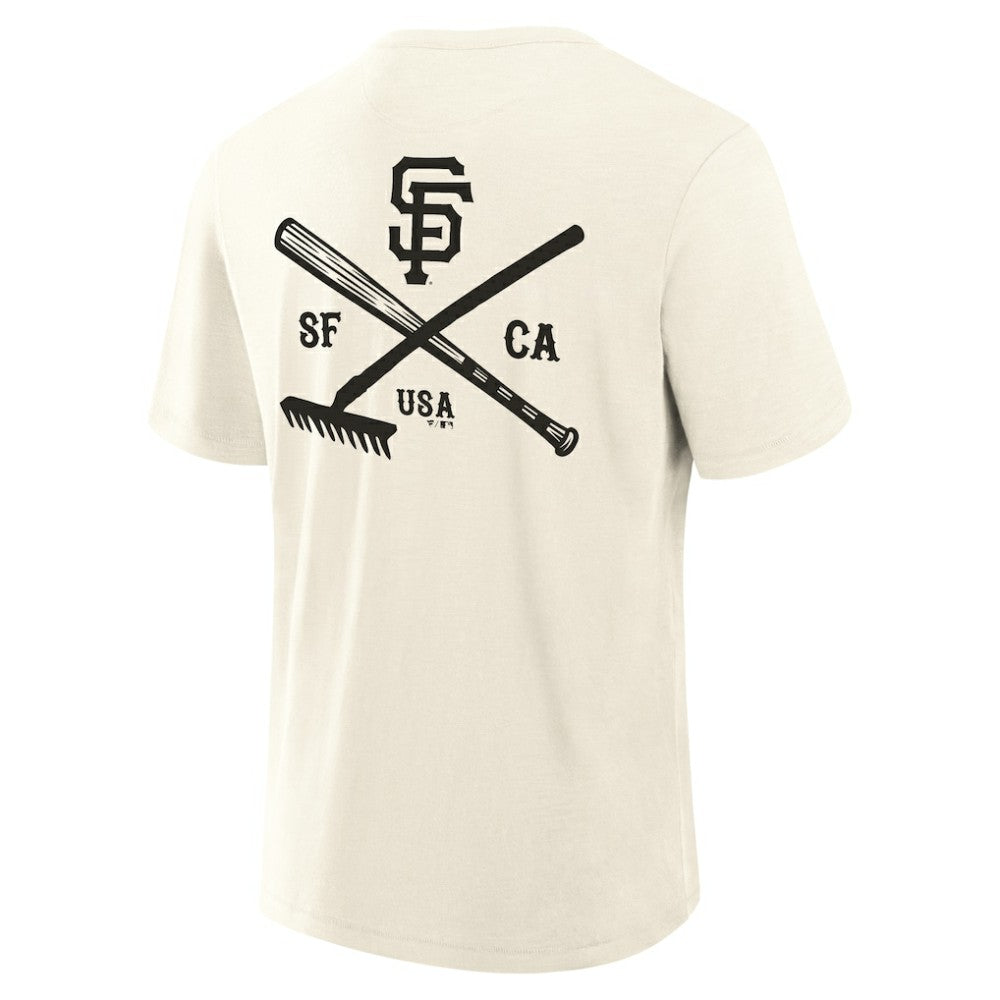 San Francisco Giants Nostalgia Stadium Slub T-Shirt Cream