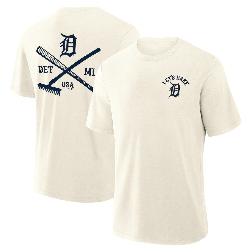 Detroit Tigers Nostalgia Stadium Slub T-Shirt Cream