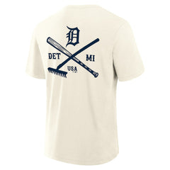 Detroit Tigers Nostalgia Stadium Slub T-Shirt Cream