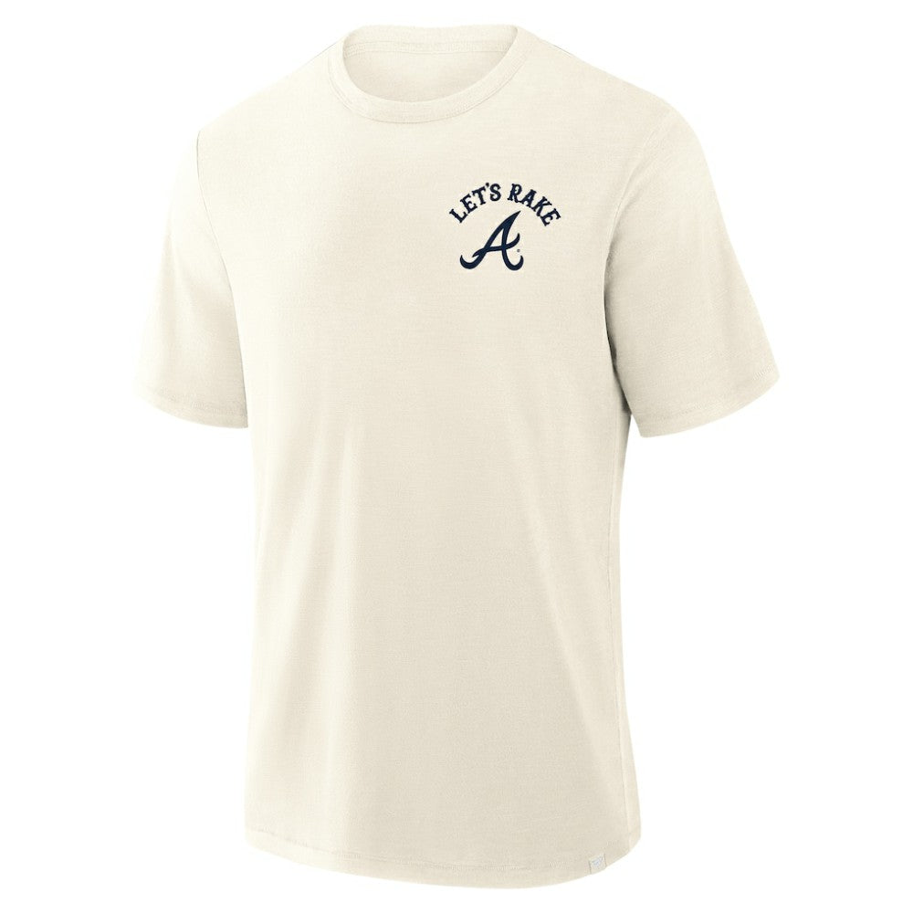 Atlanta Braves Nostalgia Stadium Slub T-Shirt Cream